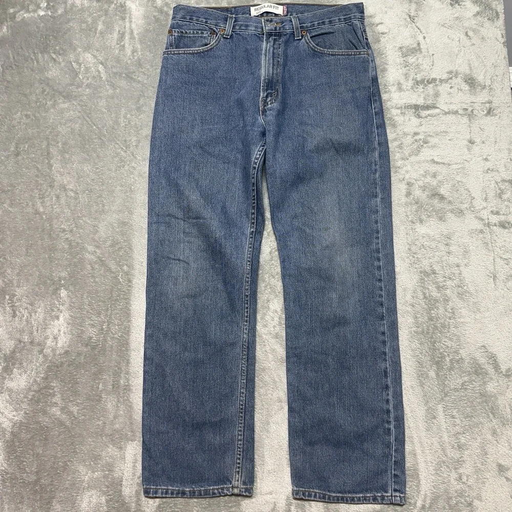 Levis Jeans Men 34x30 Blue Denim Pants Y2K 2000s Workwear‎ 505